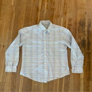 ORVIS Womens Multicolor Stripe Plaid Cotton Blend Button Front LS Shirt -12 READ